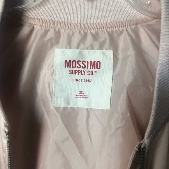 Mossimo Light Pink Satin Bomber Jacket - XXL - Picture 2 of 4